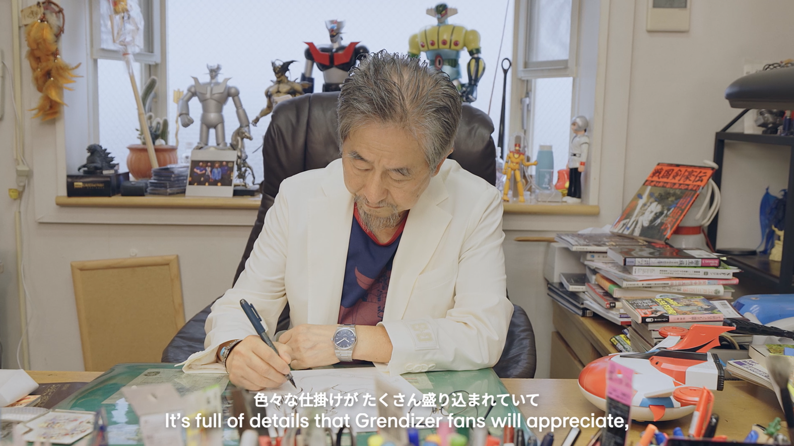 Go Nagai, author of Grendizer, discovers the PRX UFO Robot Grendizer