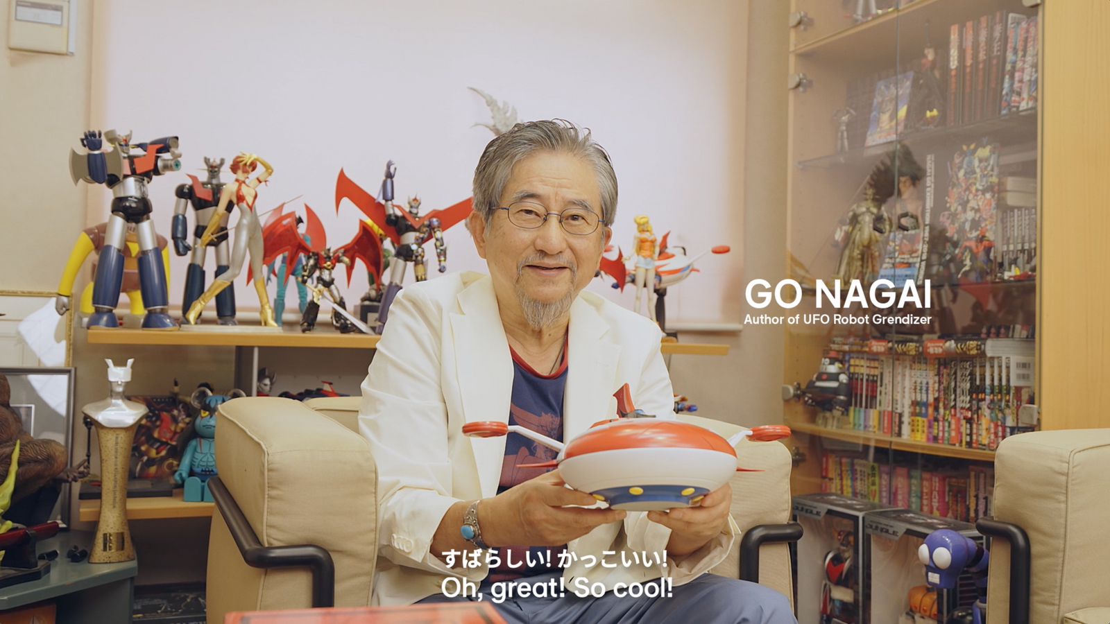 Go Nagai, author of Grendizer, discovers the PRX UFO Robot Grendizer