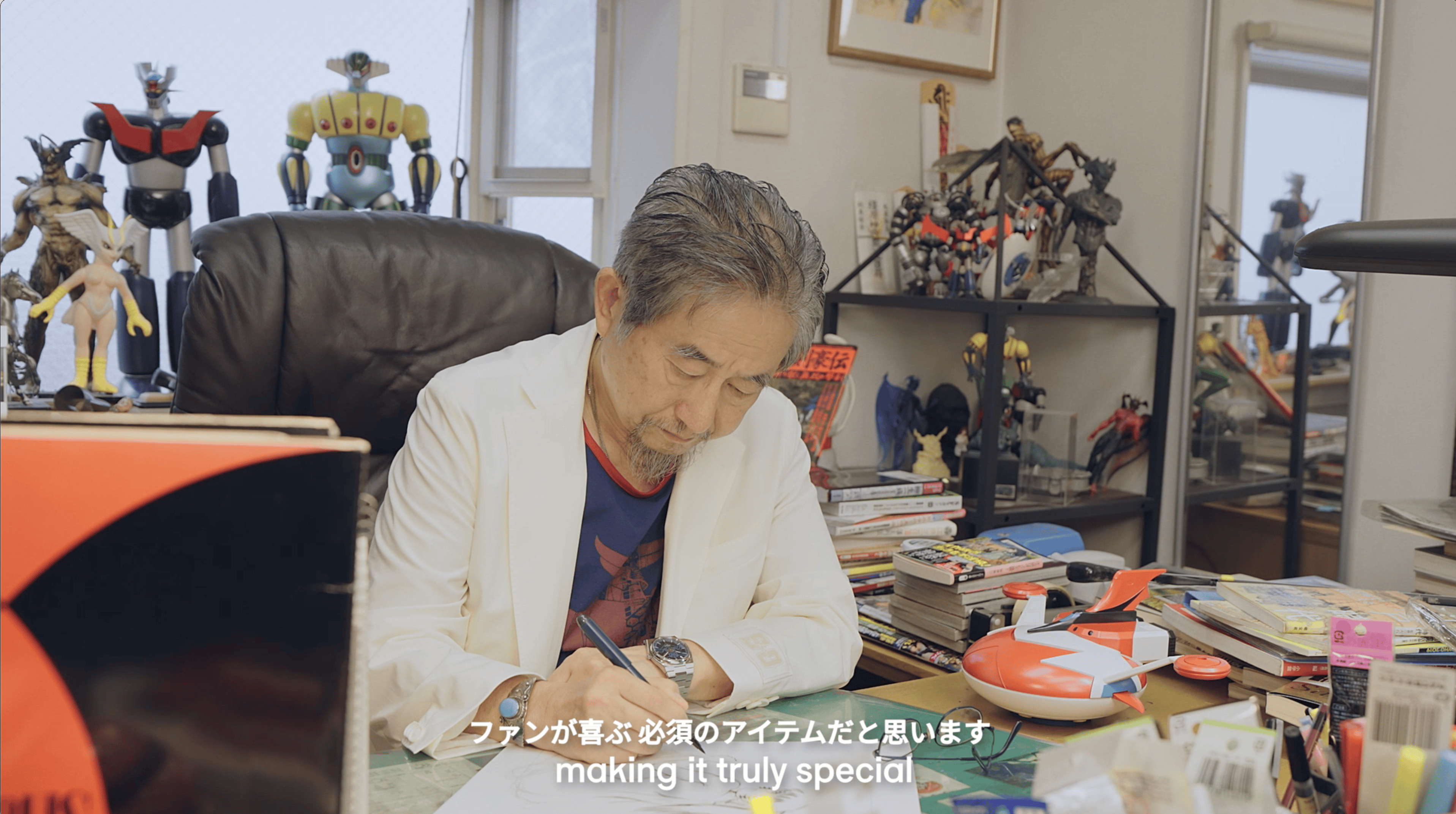 Go Nagai, author of Grendizer, discovers the PRX UFO Robot Grendizer