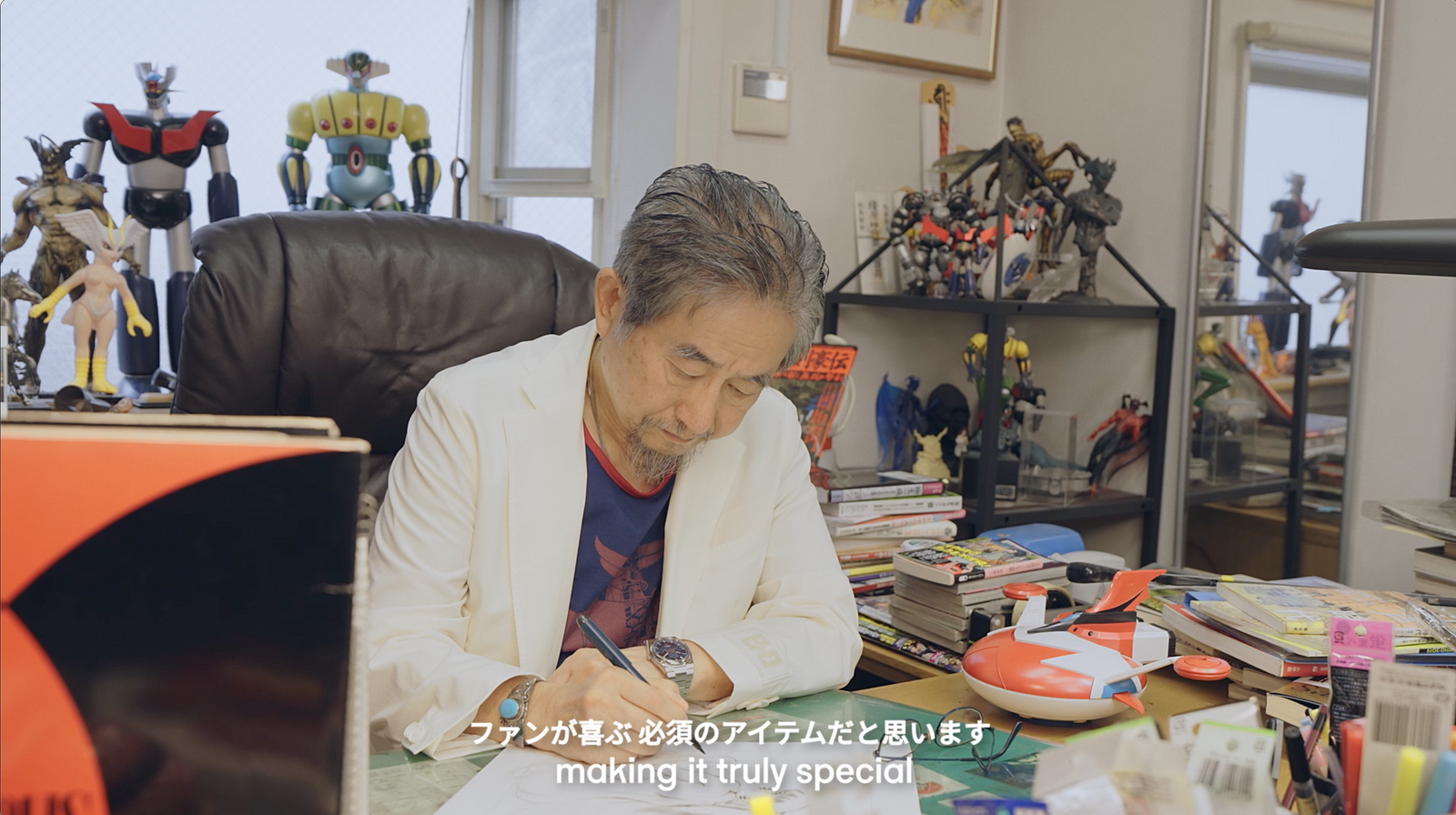 Go Nagai, author of Grendizer, discovers the PRX UFO Robot Grendizer