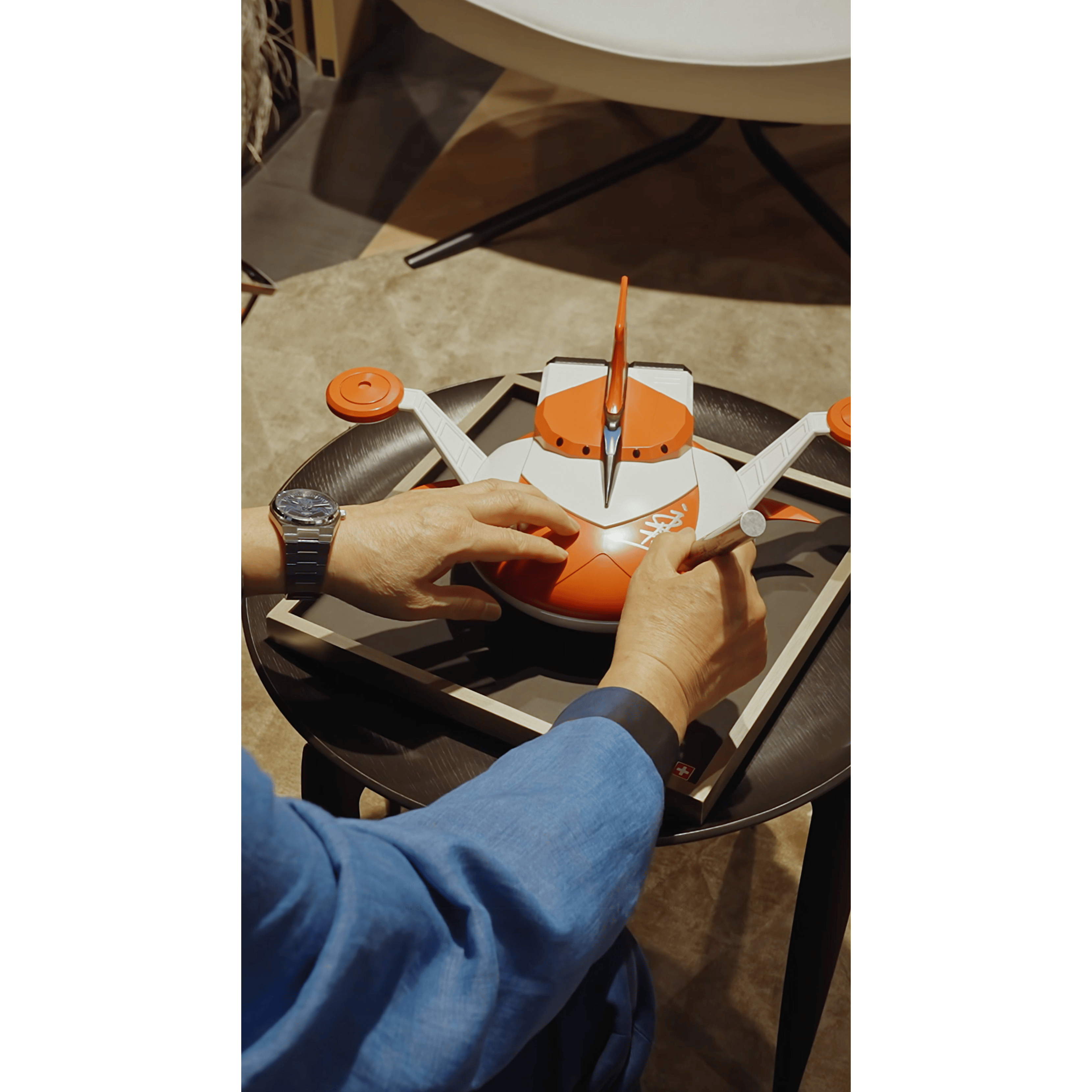 Go Nagai Visits Tissot Ginza Marking One Year of PRX Grendizer